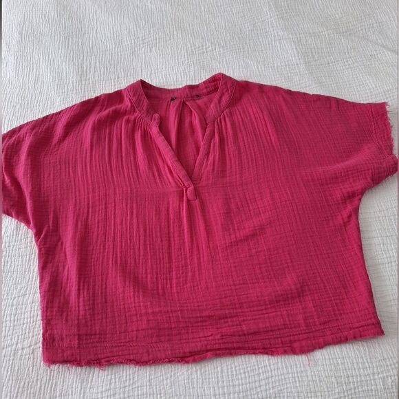 Large Gauze pink top - Picture 4 of 10